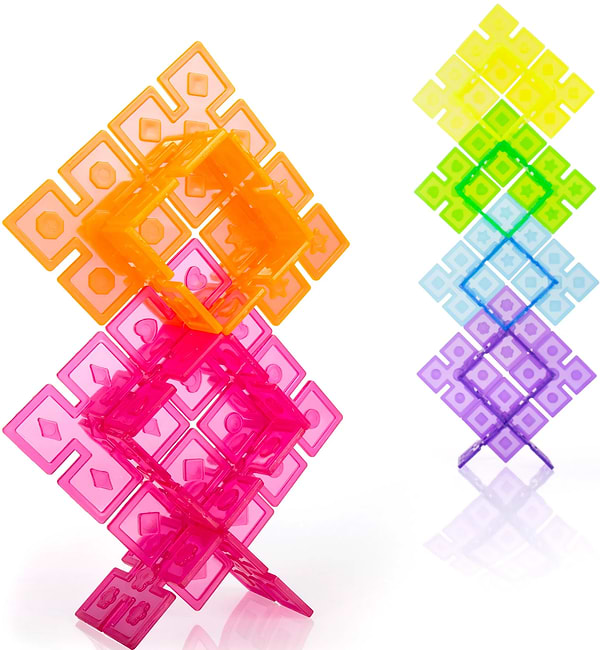 Фото - Пластиковий конструктор Guidecraft Interlox Squares Квадрати, 96 деталей (G16835)