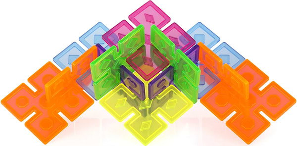 Фото - Пластиковий конструктор Guidecraft Interlox Squares Квадрати, 96 деталей (G16835)