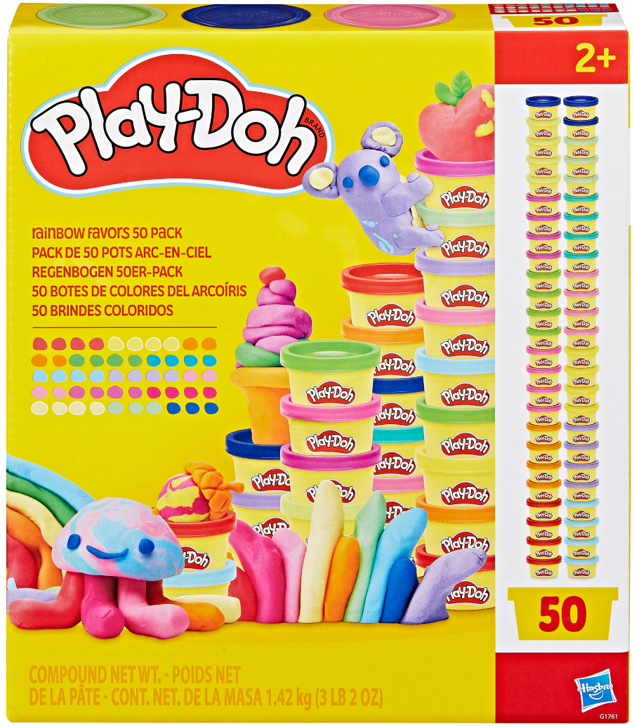 Наборы для лепки Hasbro Play-Doh Радужные сюрпризы 50 баночек (G1761)