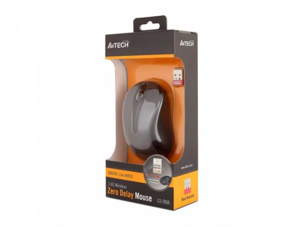 Фото - Миша бездротова A4tech G3-280A Grey