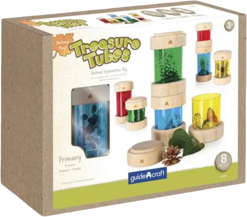 Набор для исследования Guidecraft Natural Play Сокровища в цветных баночках (G3087)