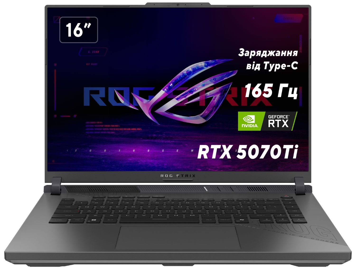 Ноутбук игровой Asus ROG Strix G16 G614PR-RV087 Eclipse Gray - Фото 1