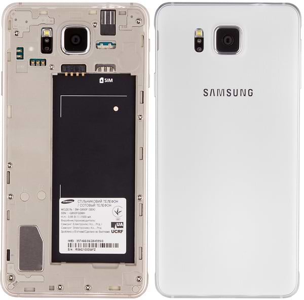 Фото - Смартфон Samsung G850F Galaxy Alpha Dazzling White