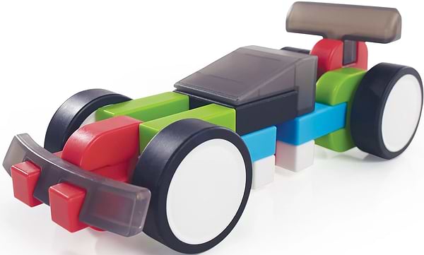 Фото - Пластиковий конструктор Guidecraft IO Blocks Гоночні машини з доповненою 3d реальністю, 48 деталей (G9607)