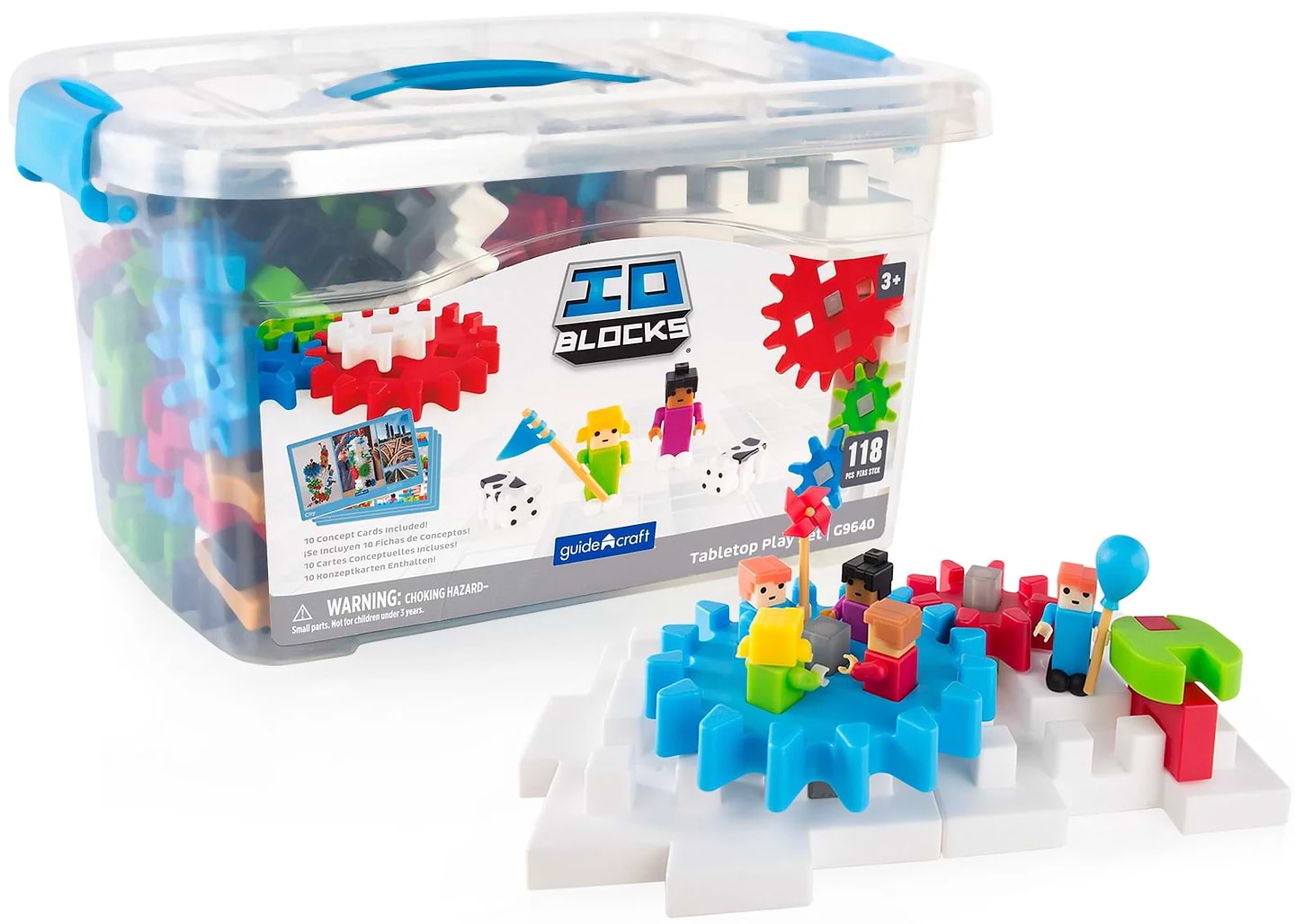 Пластиковий конструктор Guidecraft IO Blocks Tabletop System з доповненою 3d реальністю, 118 деталей (G9640)