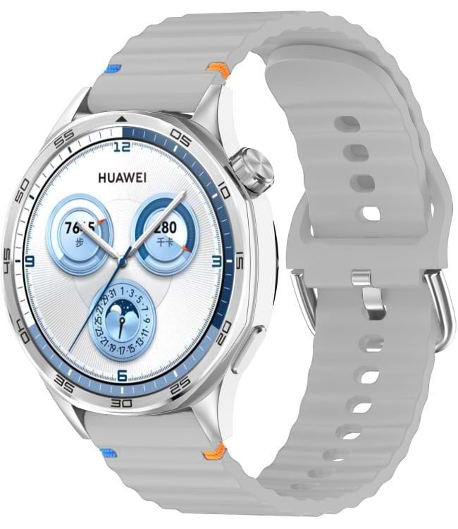 Ремешок для смарт-часов BeCover Ribbed Tape (20mm) for Huawei Watch GT 3 (42mm) / GT 2 (42mm) / GT 3 Pro (43mm Ceramic) / Watch 2 (Sport) Lite Gray (714872)