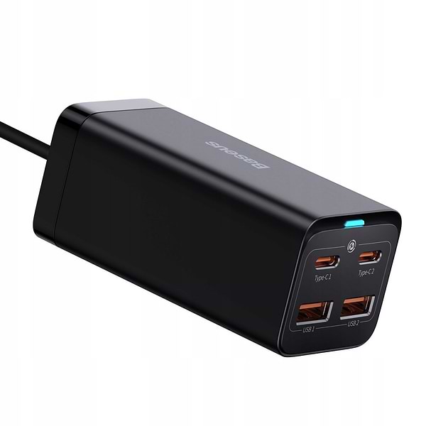 Фото - Сетевое зарядное устройство Baseus GaN3 Pro Desktop Fast Charger 2U+2C 100W EU Black (CCGP000101)