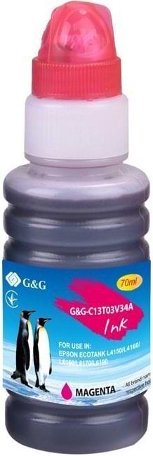 Чернила G&G для Epson L4150/L4160 Magenta контейнер 70 мл (G&G-C13T03V34A) - Фото 1