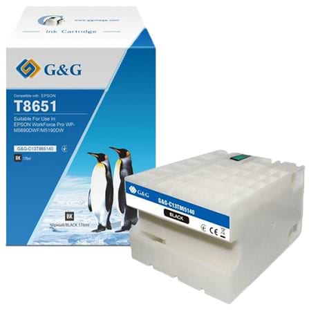 Картридж для струйных МФУ и принтеров G&G Epson WF-M5190/WF-M5690 Black (10 000 стор) (G&G-C13T865140) - Фото 1