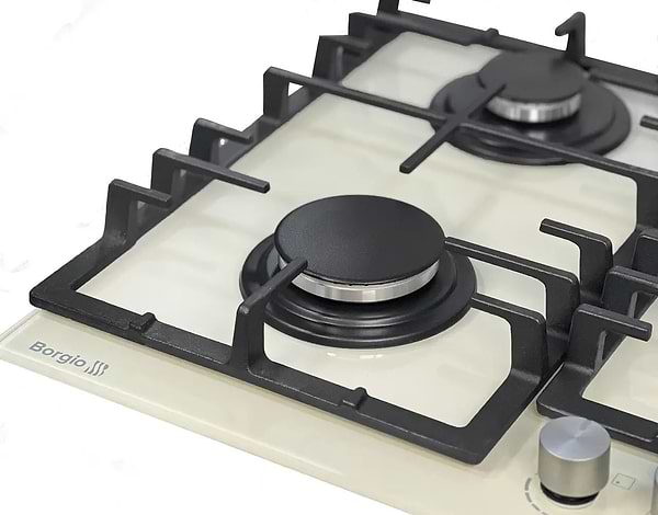 Фото - Варильна поверхня газова Borgio DR 6390-15 Ivory GLASS FFD