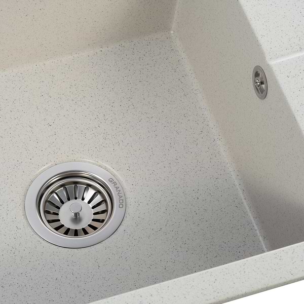 Фото - Мийка кухонна GRANADO NAVIA gris з сифоном