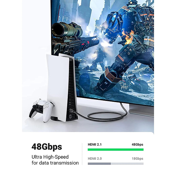 Фото - Кабель HDMI UGREEN HD135 HDMI - HDMI 8K 1.5m Gray (70320)