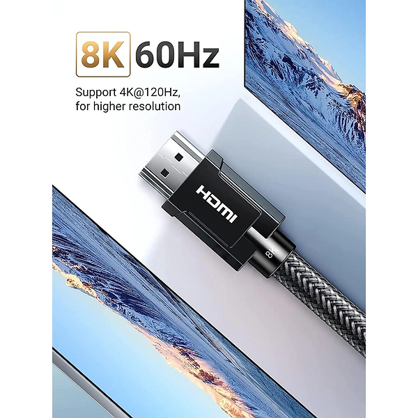 Фото - Кабель HDMI UGREEN HD135 HDMI - HDMI 8K 1.5m Gray (70320)