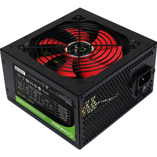 Фото - Блок живлення для ПК Gamemax ATX 450W з кабелем живлення (GM-450B)