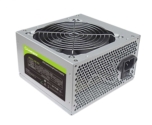 Фото - Блок питания для ПК Gamemax ATX 400W с кабелем питания (GM-400)