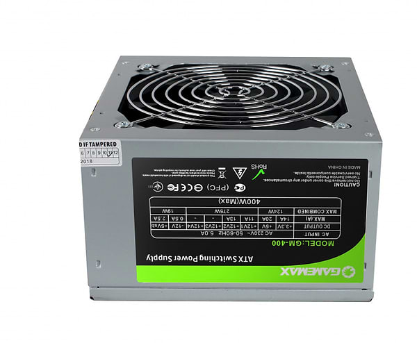 Фото - Блок питания для ПК Gamemax ATX 400W с кабелем питания (GM-400)