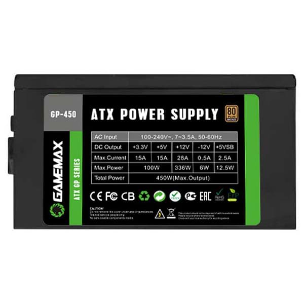 Фото - Блок питания для ПК Gamemax ATX 450W GP-450