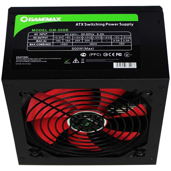 Фото - Блок живлення для ПК Gamemax ATX 500W GM-500B