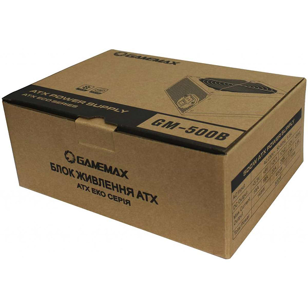 Фото - Блок живлення для ПК Gamemax ATX 500W GM-500B