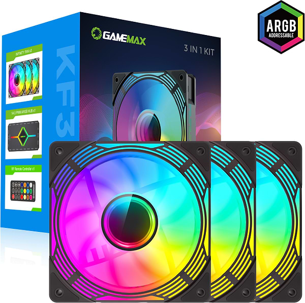 Фото - Корпусный вентилятор Gamemax KF300 BK
