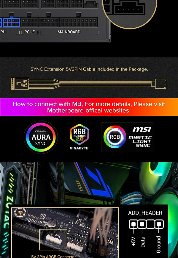 Фото - Блок питания для ПК Gamemax RGB-750 PRO