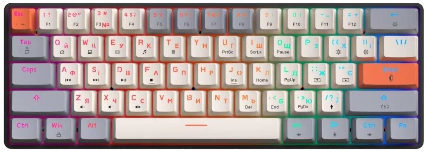 Клавіатура дротова ігрова GamePro MK130 V2 Infinity QLAB Sakura Black (MK130-V2-B-QS)