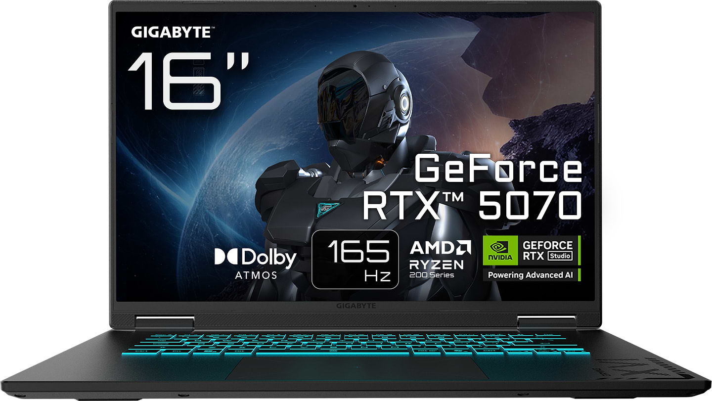 Ноутбук ігровий Gigabyte Gaming A16 (3WHK3UA894SD) Black Steel - Фото 1