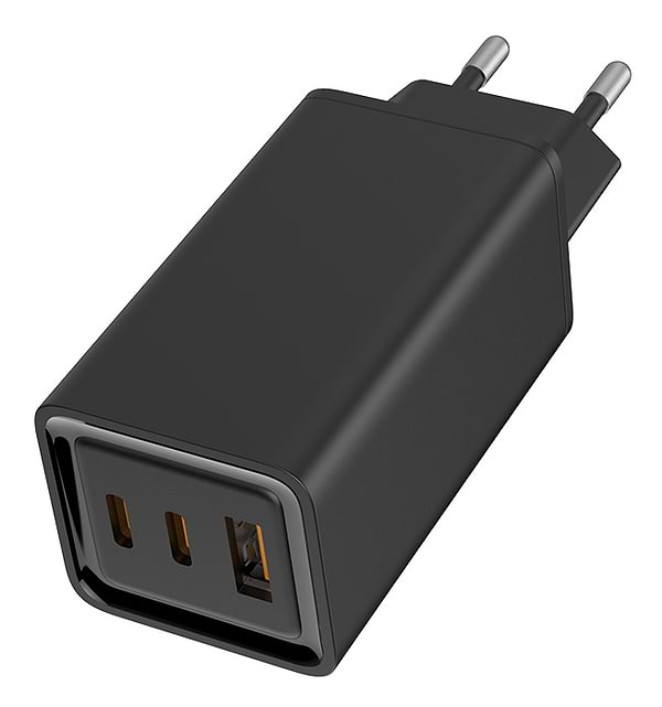 Фото - Мережевий зарядний пристрій Colorway GaN3 Pro Power Delivery 2USB Type-C PDx3A;1USBx3A Black (CW-CHS039PD-BK)