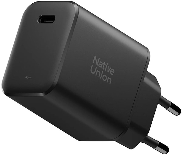 Фото - Мережевий зарядний пристрій Native Union Fast GaN Charger PD 45W USB-C Port Black (FAST-PD45-BLK-EU)