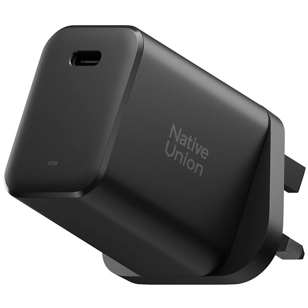 Фото - Мережевий зарядний пристрій Native Union Fast GaN Charger PD 45W USB-C Port Black (FAST-PD45-BLK-EU)