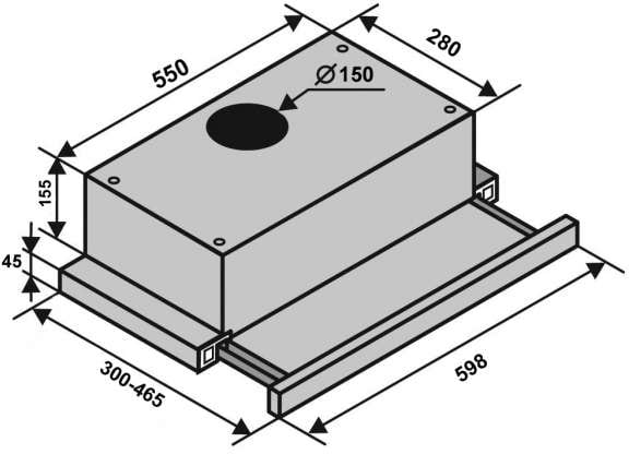 Фото - Витяжка вбудована Ventolux GARDA 60 BG (700) LED