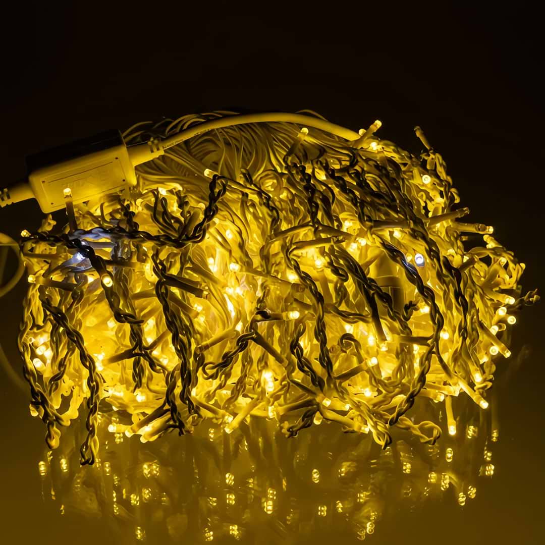 Гирлянда бахрома GarlandoPro Гирлянда Бахрома уличная 600 LED 36 м от сети белая нить, жёлтый GarlandoPro 36MWY