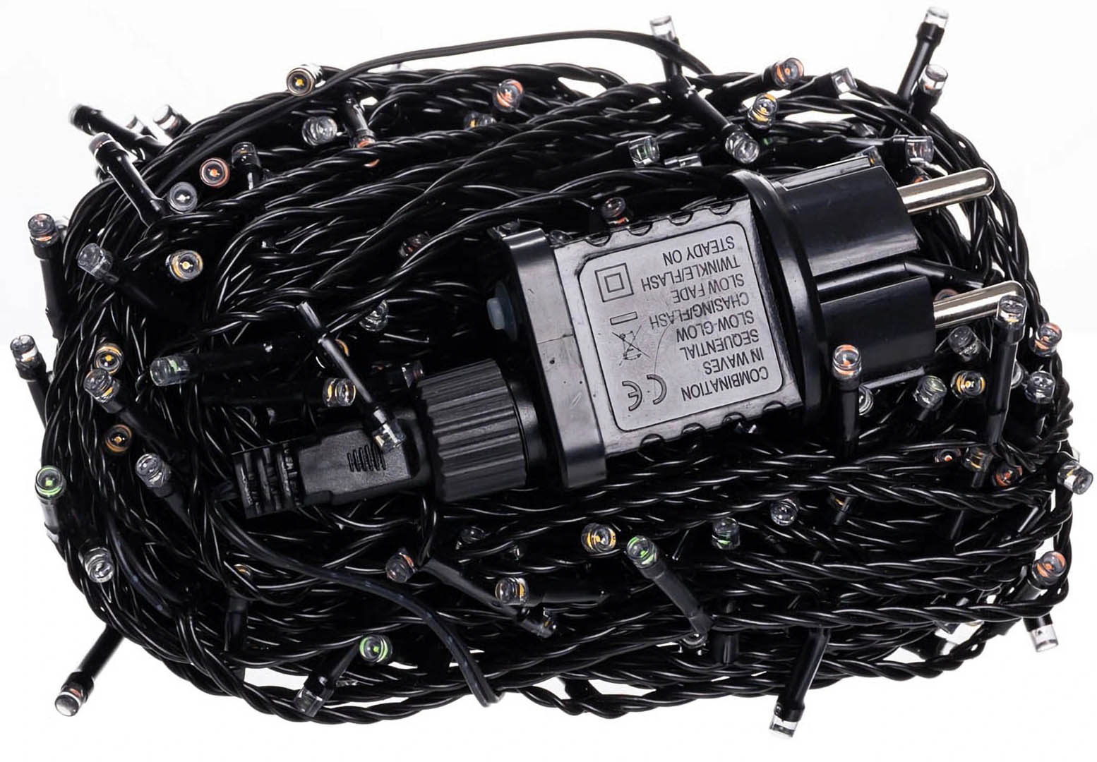 Гірлянда лінійна GarlandoPro Нитка вулична 300 LED 30 м чорна нитка мультиколір (CF300L30MBML)