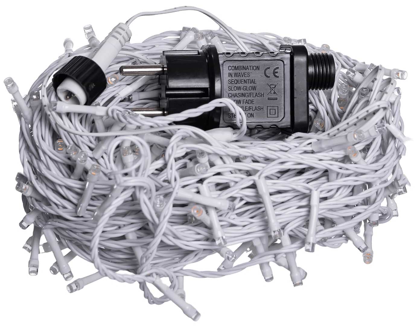 Гірлянда лінійна GarlandoPro Нитка вулична 300 LED 30 м біла нитка мультиколір (CF300L30MWML)