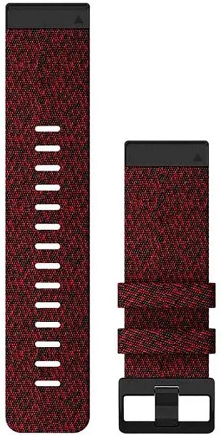 Ремешок для смарт-часов Garmin fenix 6X 26mm QuickFit Heathered Red Nylon Band (010-12864-06)