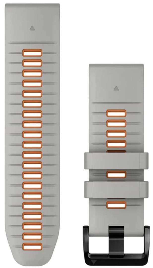 Ремінець для смарт-годинника Garmin epixPRO (g2), 26mmQuickFit Gry/Ember Orang Silicone Band (010-13281-02)