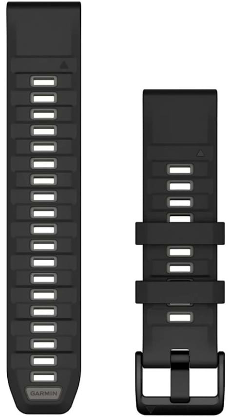 Ремінець для смарт-годинника Garmin fenix 8, 22mm, QF Blk/Pebble Gry Silicone Band (010-13392-00)
