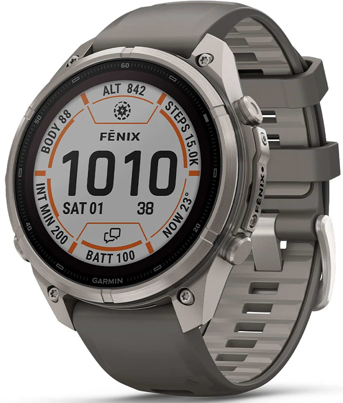 Смарт-часы Garmin fenix 9 Pro 47mm, Solar, inReach, Ti, PblGy/Silver Gray band (010-04338-01)