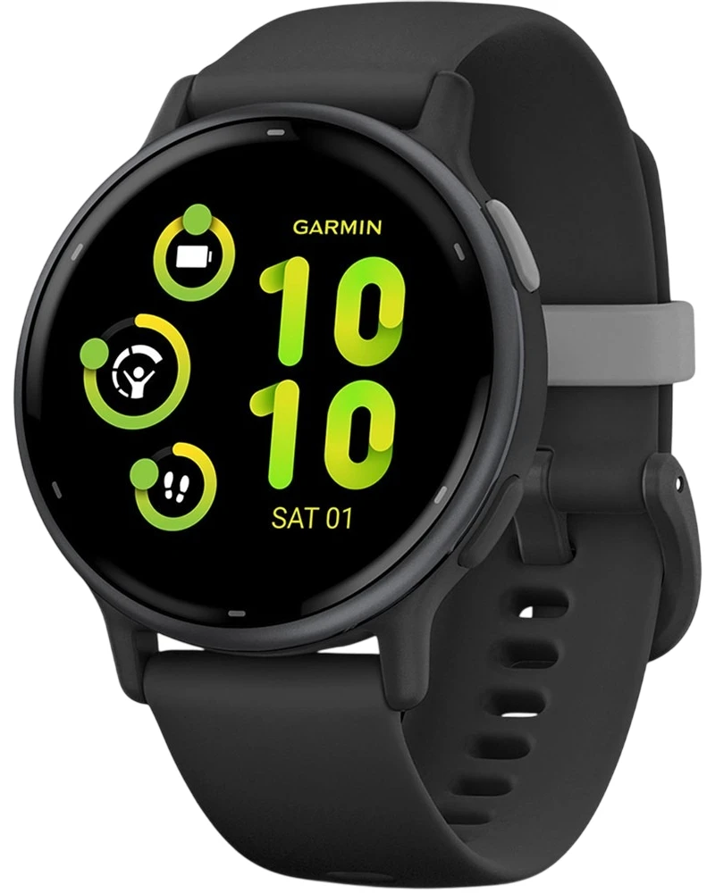 Смарт-часы Garmin Vivoactive 5 Slate Aluminum Bezel with Black Case and Silicone Band (010-02862-5A)