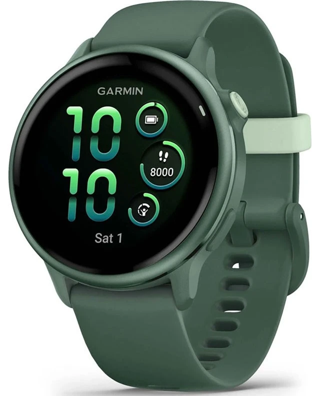 Смарт-часы Garmin Vivoactive 6 Metallic Jasper Green with Jasper Green Silicone Band (010-02985-42)