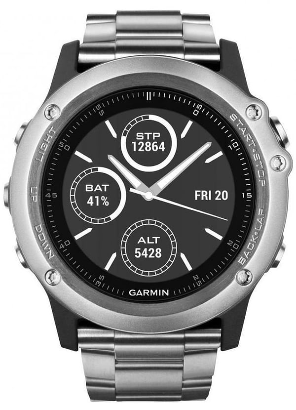 Фото - Смарт-часы Garmin Fenix 3 HR Silver with Titanium Band (010-01338-79)