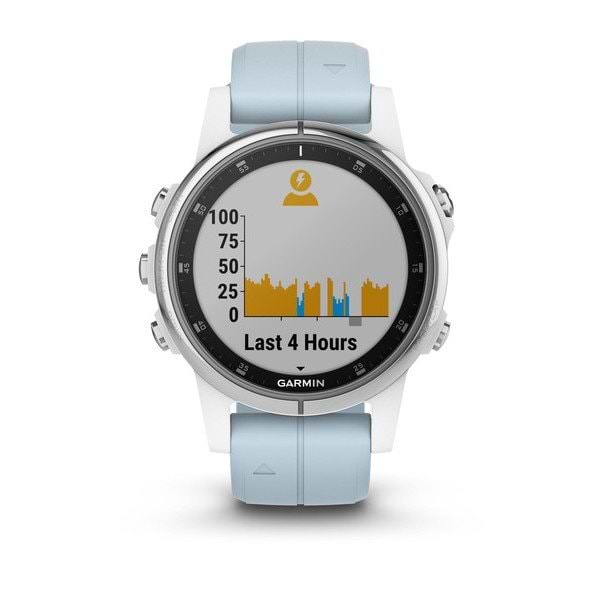 Фото - Смарт-часы Garmin Fenix 5S Plus Glass White w/Sea Foam Band (010-01987-23)
