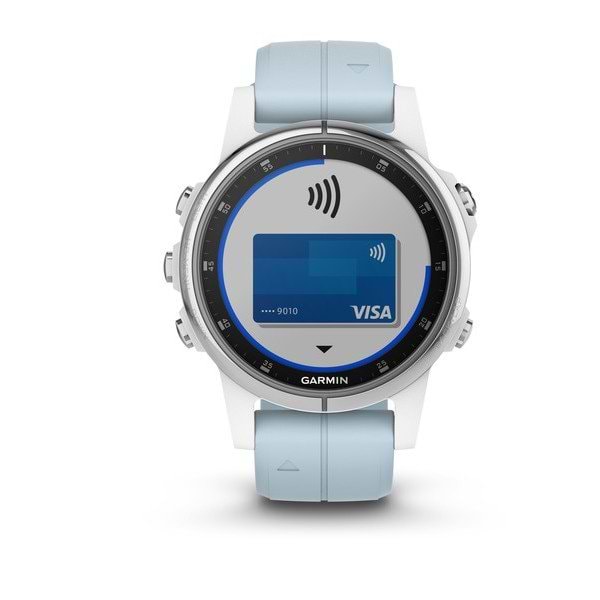 Фото - Смарт-часы Garmin Fenix 5S Plus Glass White w/Sea Foam Band (010-01987-23)