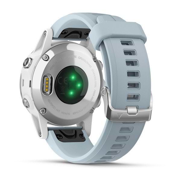 Фото - Смарт-часы Garmin Fenix 5S Plus Glass White w/Sea Foam Band (010-01987-23)
