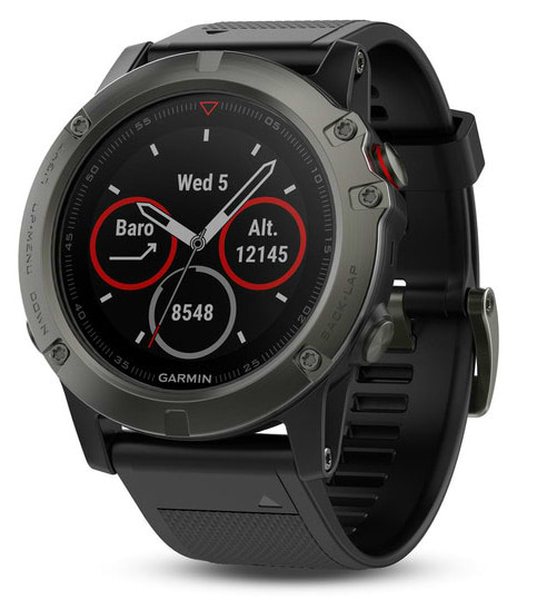 Фото - Смарт-часы Garmin Fenix 5X Slate Gray Sapphire with Black Band (010-01733-01)