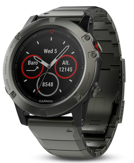 Фото - Смарт-часы Garmin Fenix 5X Slate Gray Sapphire with Metal Band (010-01733-03)