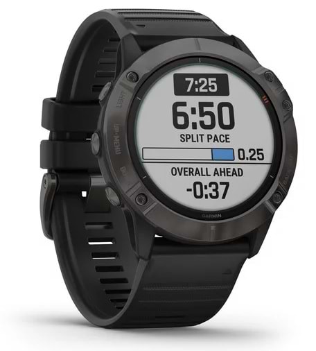 Фото - Смарт-часы Garmin Fenix 6X Pro Solar Titanium Carbon Gray DLC with Black Band (010-02157-21)