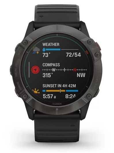 Фото - Смарт-часы Garmin Fenix 6X Pro Solar Titanium Carbon Gray DLC with Black Band (010-02157-21)