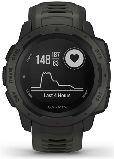 Фото - Смарт-часы Garmin Instinct Graphite with Black band (010-02064-00)