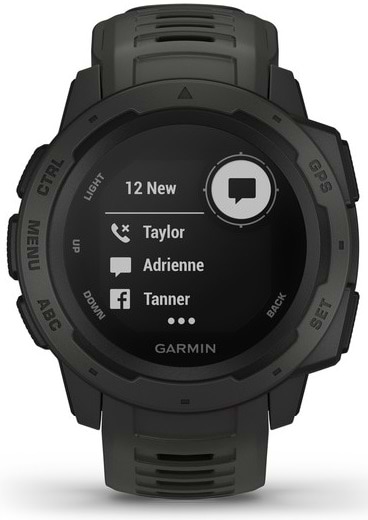 Фото - Смарт-часы Garmin Instinct Graphite with Black band (010-02064-00)